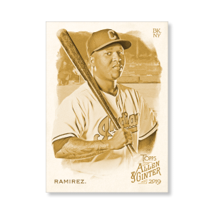 Jose Ramirez 2019 Topps Allen & Ginter Oversized Base Cards Poster Gold Ed. # to 1- artbble-pos-19agbb-1021-gold-s