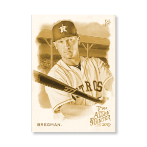 Alex Bregman 2019 Topps Allen & Ginter Oversized Base Cards Poster Gold Ed. # to 1- artbble-pos-19agbb-1028-gold-s