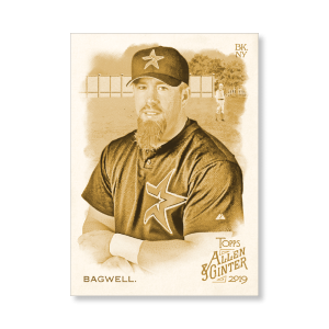 Jeff Bagwell 2019 Topps Allen & Ginter Oversized Base Cards Poster Gold Ed. # to 1- artbble-pos-19agbb-1030-gold-s
