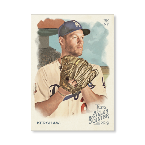 Clayton Kershaw 2019 Topps Allen & Ginter Oversized Base Cards Poster # to 99- artbble-pos-19agbb-1031-s