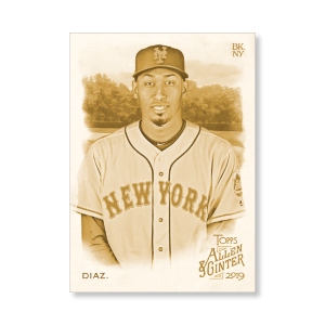 Edwin Diaz 2019 Topps Allen & Ginter Oversized Base Cards Poster Gold Ed. # to 1- artbble-pos-19agbb-1042-gold-s