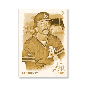 Dennis Eckersley 2019 Topps Allen & Ginter Oversized Base Cards Poster Gold Ed. # to 1- artbble-pos-19agbb-1047-gold-s
