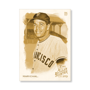 Juan Marichal 2019 Topps Allen & Ginter Oversized Base Cards Poster Gold Ed. # to 1- artbble-pos-19agbb-1053-gold-s