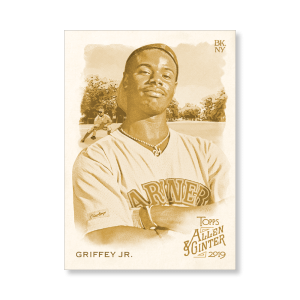 Ken Griffey Jr. 2019 Topps Allen & Ginter Oversized Base Cards Poster Gold Ed. # to 1- artbble-pos-19agbb-1055-gold-s
