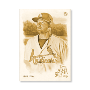 Yadier Molina 2019 Topps Allen & Ginter Oversized Base Cards Poster Gold Ed. # to 1- artbble-pos-19agbb-1062-gold-s