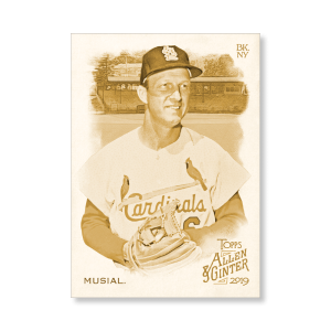 Stan Musial 2019 Topps Allen & Ginter Oversized Base Cards Poster Gold Ed. # to 1- artbble-pos-19agbb-1063-gold-s