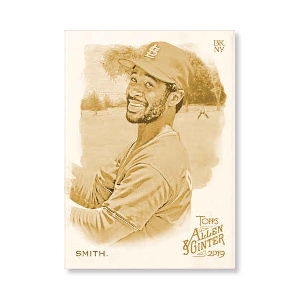 Ozzie Smith 2019 Topps Allen & Ginter Oversized Base Cards Poster Gold Ed. # to 1- artbble-pos-19agbb-1064-gold-s