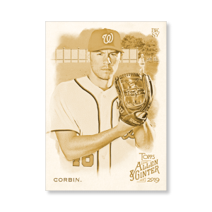 Patrick Corbin 2019 Topps Allen & Ginter Oversized Base Cards Poster Gold Ed. # to 1- artbble-pos-19agbb-1070-gold-s