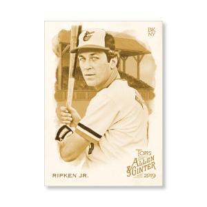 Cal Ripken Jr. 2019 Topps Allen & Ginter Oversized Base Cards Poster Gold Ed. # to 1- artbble-pos-19agbb-1073-gold-s