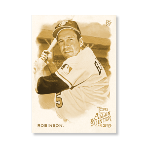 Brooks Robinson 2019 Topps Allen & Ginter Oversized Base Cards Poster Gold Ed. # to 1- artbble-pos-19agbb-1074-gold-s