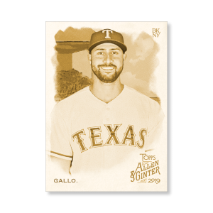 Joey Gallo 2019 Topps Allen & Ginter Oversized Base Cards Poster Gold Ed. # to 1- artbble-pos-19agbb-1091-gold-s