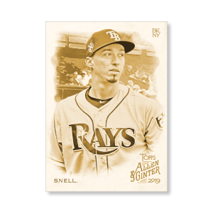 Blake Snell 2019 Topps Allen & Ginter Oversized Base Cards Poster Gold Ed. # to 1- artbble-pos-19agbb-1092-gold-s