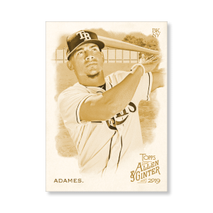 Willy Adames 2019 Topps Allen & Ginter Oversized Base Cards Poster Gold Ed. # to 1- artbble-pos-19agbb-1093-gold-s