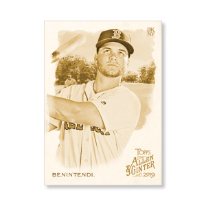 Andrew Benintendi 2019 Topps Allen & Ginter Oversized Base Cards Poster Gold Ed. # to 1- artbble-pos-19agbb-1095-gold-s