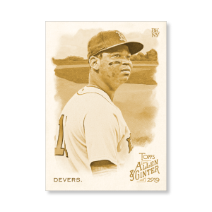 Rafael Devers 2019 Topps Allen & Ginter Oversized Base Cards Poster Gold Ed. # to 1- artbble-pos-19agbb-1096-gold-s