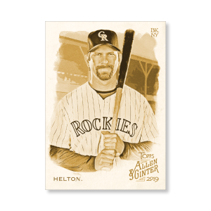 Todd Helton 2019 Topps Allen & Ginter Oversized Base Cards Poster Gold Ed. # to 1- artbble-pos-19agbb-1104-gold-s