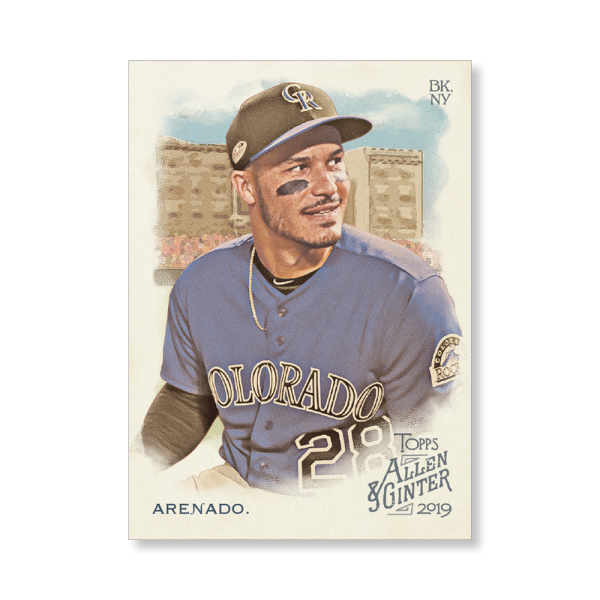 Nolan Arenado 2019 Topps Allen & Ginter Oversized Base Cards Poster # to 99- artbble-pos-19agbb-1106-s