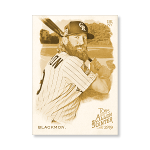 Charlie Blackmon 2019 Topps Allen & Ginter Oversized Base Cards Poster Gold Ed. # to 1- artbble-pos-19agbb-1107-gold-s