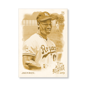 Bo Jackson 2019 Topps Allen & Ginter Oversized Base Cards Poster Gold Ed. # to 1- artbble-pos-19agbb-1110-gold-s