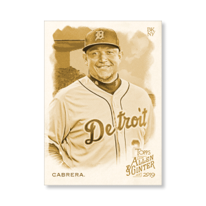 Miguel Cabrera 2019 Topps Allen & Ginter Oversized Base Cards Poster Gold Ed. # to 1- artbble-pos-19agbb-1111-gold-s