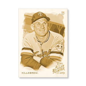 Harmon Killebrew 2019 Topps Allen & Ginter Oversized Base Cards Poster Gold Ed. # to 1- artbble-pos-19agbb-1116-gold-s