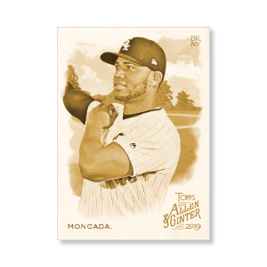 Yoan Moncada 2019 Topps Allen & Ginter Oversized Base Cards Poster Gold Ed. # to 1- artbble-pos-19agbb-1119-gold-s
