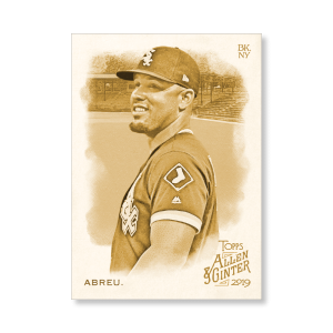 Jose Abreu 2019 Topps Allen & Ginter Oversized Base Cards Poster Gold Ed. # to 1- artbble-pos-19agbb-1120-gold-s