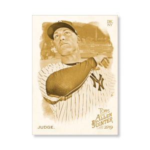 Aaron Judge 2019 Topps Allen & Ginter Oversized Base Cards Poster Gold Ed. # to 1- artbble-pos-19agbb-1121-gold-s