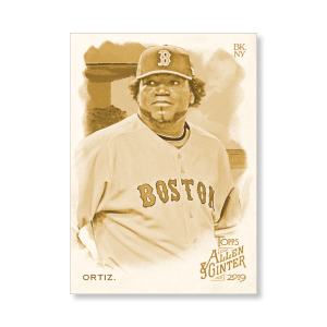 David Ortiz 2019 Topps Allen & Ginter Oversized Base Cards Poster Gold Ed. # to 1- artbble-pos-19agbb-1131-gold-s