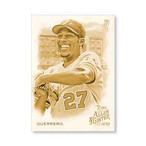 Vladimir Guerrero 2019 Topps Allen & Ginter Oversized Base Cards Poster Gold Ed. # to 1- artbble-pos-19agbb-1136-gold-s