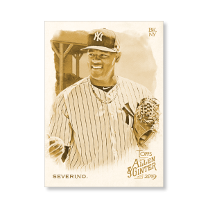 Luis Severino 2019 Topps Allen & Ginter Oversized Base Cards Poster Gold Ed. # to 1- artbble-pos-19agbb-1139-gold-s