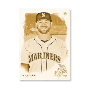 Mitch Haniger 2019 Topps Allen & Ginter Oversized Base Cards Poster Gold Ed. # to 1- artbble-pos-19agbb-1141-gold-s