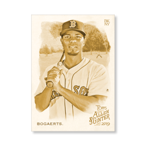 Xander Bogaerts 2019 Topps Allen & Ginter Oversized Base Cards Poster Gold Ed. # to 1- artbble-pos-19agbb-1144-gold-s