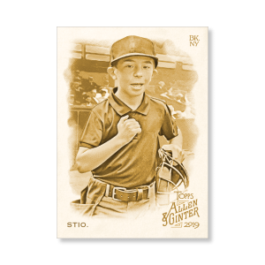Vincent Stio 2019 Topps Allen & Ginter Oversized Base Cards Poster Gold Ed. # to 1- artbble-pos-19agbb-1155-gold-s