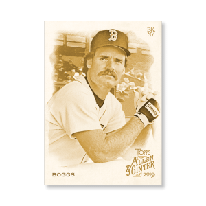 Wade Boggs 2019 Topps Allen & Ginter Oversized Base Cards Poster Gold Ed. # to 1- artbble-pos-19agbb-1185-gold-s