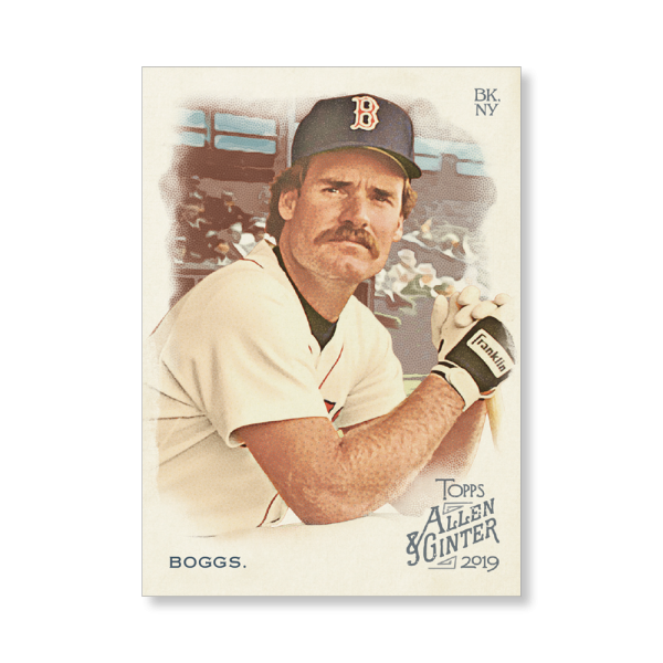Wade Boggs 2019 Topps Allen & Ginter Oversized Base Cards Poster # to 99- artbble-pos-19agbb-1185-s