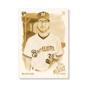Corbin Burnes 2019 Topps Allen & Ginter Oversized Base Cards Poster Gold Ed. # to 1- artbble-pos-19agbb-1206-gold-s