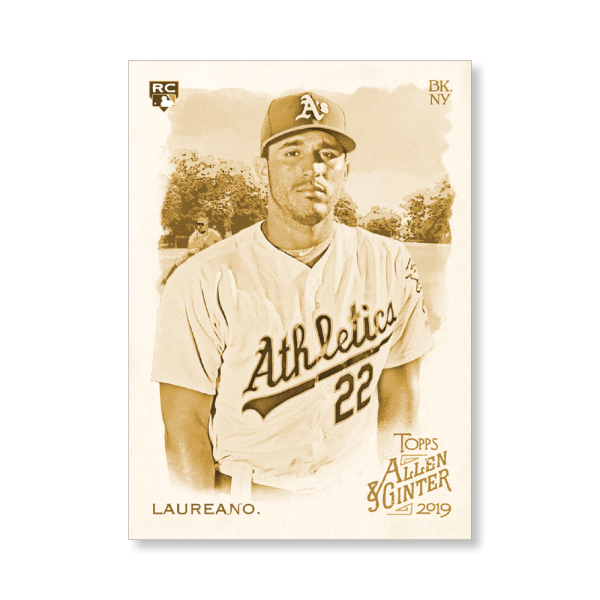 Ramon Laureano 2019 Topps Allen & Ginter Oversized Base Cards Poster Gold Ed. # to 1- artbble-pos-19agbb-1207-gold-s