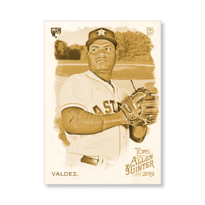 Framber Valdez 2019 Topps Allen & Ginter Oversized Base Cards Poster Gold Ed. # to 1- artbble-pos-19agbb-1210-gold-s