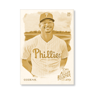 Dylan Cozens 2019 Topps Allen & Ginter Oversized Base Cards Poster Gold Ed. # to 1- artbble-pos-19agbb-1212-gold-s