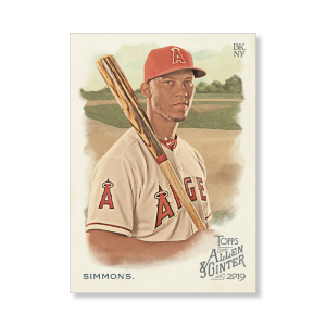Andrelton Simmons 2019 Topps Allen & Ginter Oversized Base Cards Poster # to 99- artbble-pos-19agbb-1217-s