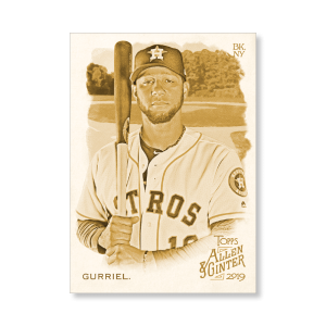 Yuli Gurriel 2019 Topps Allen & Ginter Oversized Base Cards Poster Gold Ed. # to 1- artbble-pos-19agbb-1219-gold-s