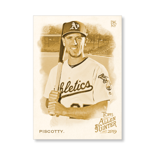 Stephen Piscotty 2019 Topps Allen & Ginter Oversized Base Cards Poster Gold Ed. # to 1- artbble-pos-19agbb-1221-gold-s