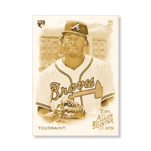 Touki Toussaint 2019 Topps Allen & Ginter Oversized Base Cards Poster Gold Ed. # to 1- artbble-pos-19agbb-1227-gold-s