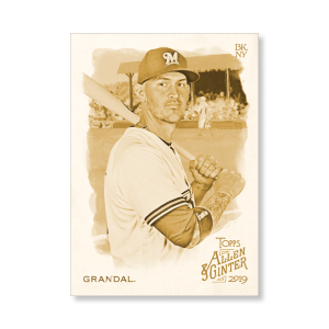 Yasmani Grandal 2019 Topps Allen & Ginter Oversized Base Cards Poster Gold Ed. # to 1- artbble-pos-19agbb-1228-gold-s