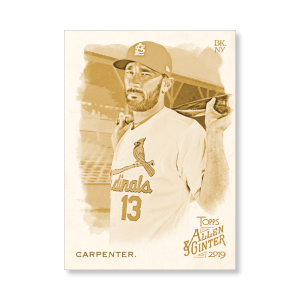 Matt Carpenter 2019 Topps Allen & Ginter Oversized Base Cards Poster Gold Ed. # to 1- artbble-pos-19agbb-1230-gold-s