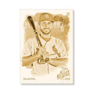 Paul DeJong 2019 Topps Allen & Ginter Oversized Base Cards Poster Gold Ed. # to 1- artbble-pos-19agbb-1231-gold-s