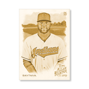 Carlos Santana 2019 Topps Allen & Ginter Oversized Base Cards Poster Gold Ed. # to 1- artbble-pos-19agbb-1237-gold-s