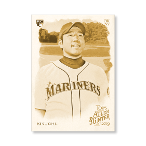 Yusei Kikuchi 2019 Topps Allen & Ginter Oversized Base Cards Poster Gold Ed. # to 1- artbble-pos-19agbb-1239-gold-s