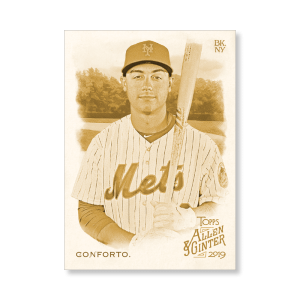 Michael Conforto 2019 Topps Allen & Ginter Oversized Base Cards Poster Gold Ed. # to 1- artbble-pos-19agbb-1243-gold-s